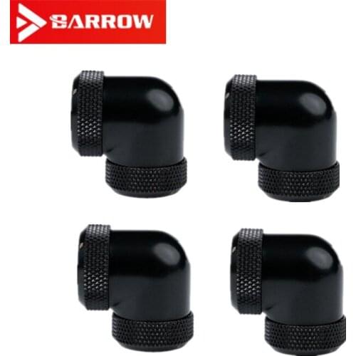 4PCS Barrow bright silver / black / white / gold 14MM 90 degree double head hard tube hand screw docking station TWT90KNS-K14