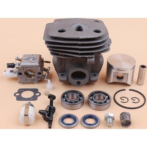 47mm Cylinder Piston Bearing Carburetor Chain Tensioner Tank Vent For Husqvarna 357 XP 357XP 359 Chainsaw Replacement Parts