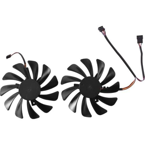 AU42 -2Pcs/Set 95mm Gpu Cooler Fan for XFX RX 590 Fatboy,RX 580 GTS Graphics Card