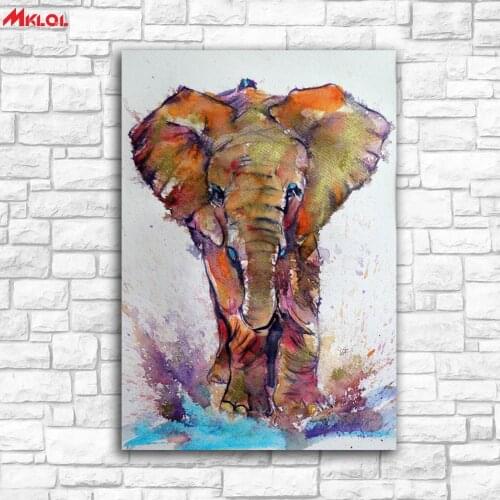 Large Wall Art,elephant ,Restaurant study Bedroom Decor Wall oil Painting Print Nice wall picture for living room no frame 3