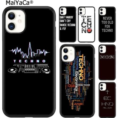 MaiYaCa Love Techno Music Quotes Phone Case For iPhone 5s SE 6 6s 7 8 plus X XR XS 11 12 pro max Samsung Galaxy S8 S9 S10 shell