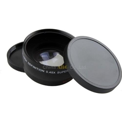 DSLR Camera Lens 0.45x Soft Fisheye Side Angle Macro Lens Filter for 60d 70d 600d 650d 700d 1200d 18-55mm 58mm Diameter Filter