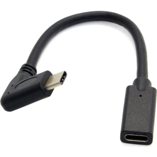 20cm 100cm USB3.1 USB C extension cable angled type c male to female extension cable for Macbook laptop tablet for Samsung s8 s9