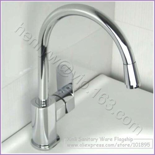 L16368 - Luxury Singel Leaver Chrome Color Brass Kitchen Taps