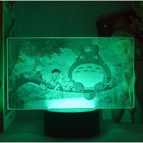 Cartoon Anime My Neighbor Totoro 3D Retro Picture Style Night Light LED Desk Lamp for Childhood Memory Gift Kids Child Room Dec