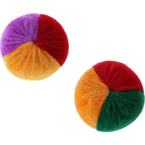 New Soft Colorful Juggling Ball Handmade Children Footbag Kindergarten Supplies