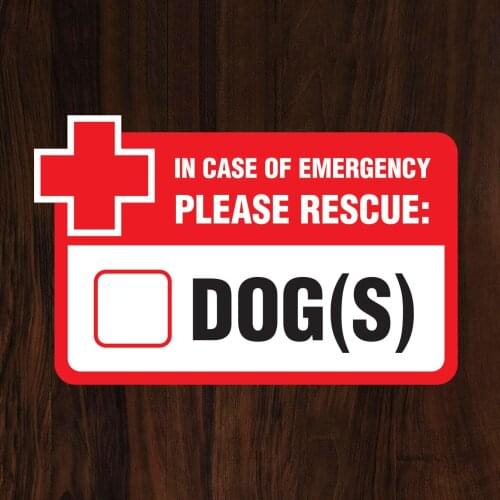 PLEASE RESCUE OUR DOG Warning Animal Save Dogs Breed Safety Sticker Decal