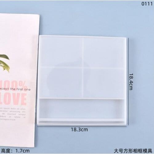 Diy Crystal Drop Gel silicone mould for Large Square photo frame