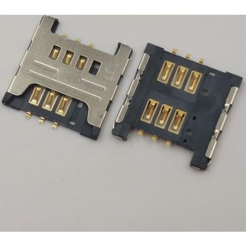 10Pcs Reader Sim Card Socket For Samsung Galaxy I9000 S5360 I9220 N7000 3520 S6358 S8600 S5690 I9001 Slot Tray Holder Connector