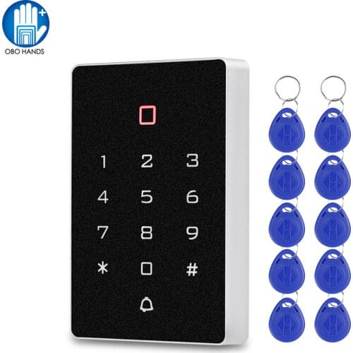 Smart RFID Door Access Controller Keypad Wiegand 26/34 Bits Card Reader Gate Opener with 125KHz Key Fobs Waterproof 2000 Users