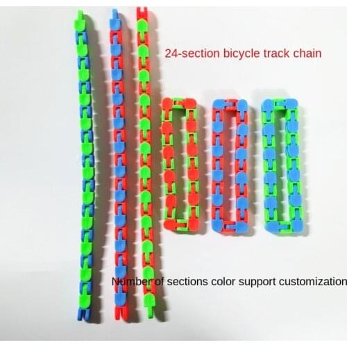 24-section Decompression Bicycle Chain Track Variety Folding Chain Manual Folding To Release Pressure and Relax Funny