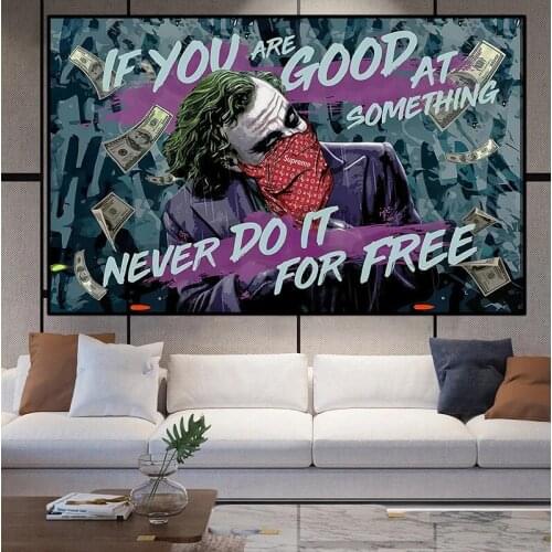 Modern Creativity Popular Graffiti Personality Color Artwork Street Canvas Painting Wall Art In Living Room Home Room Decoration