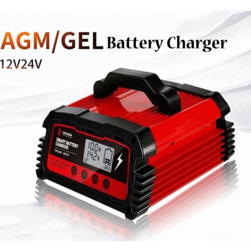 High Power Car Battery Charger 12V 24V Automobile Smart Charger Full Intelligent Universal Repair Type Lead Acid Battery