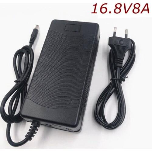 16.8V 8A polymer lithium battery charger 100-240V 5.5MM*2.1MM Portable Charger EU/AU/US/UK Plug For Electric Bike