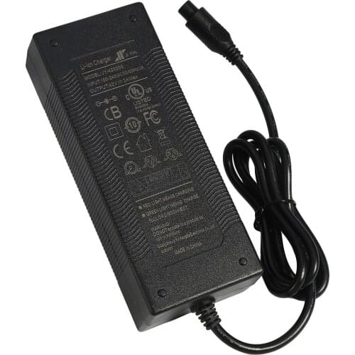 3 Prong Inline Battery Charger 2A 42V LED Indicator Battery Charger Adapter Fast Charging For 3P Self Balancing Scooter UK Plug