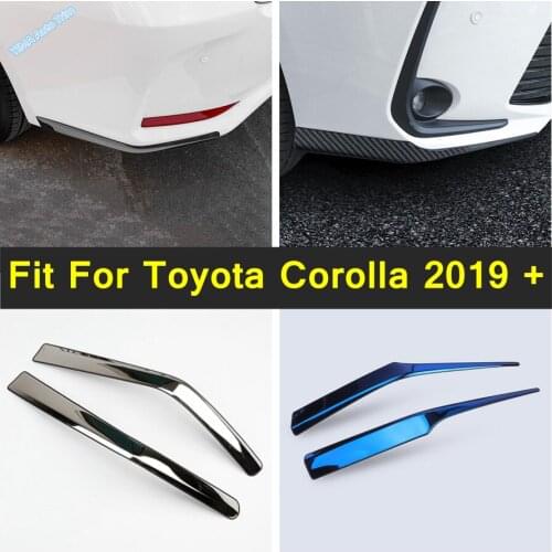 Car Bumper Protector Corner Guard Anti-Scratch Strips Cover Trim Sticker For Toyota Corolla 2019 - 2021 Stainless Steel Exterior