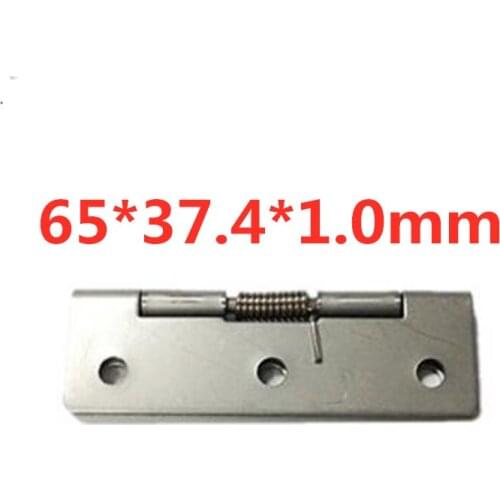 100pcs 304 stainless steel spring hinge elastic hinge automatic closing hinge 65 * 37.4 * 1.0mm