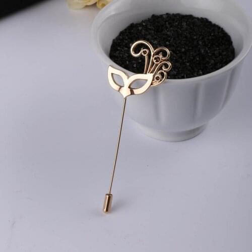 2018 Fashion Jewelry Gold Metal Mask Brooch Lapel Pin Men Suit Brooch Broches Vintage Harajuku Safety Pin Brooches For Women