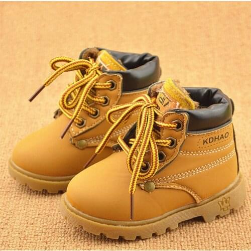 2020 Winter Childrens boots Girls Boys Plush Martin Boots Casual Warm Ankle Shoes Kids Fashion Sneakers Baby Snow Boots