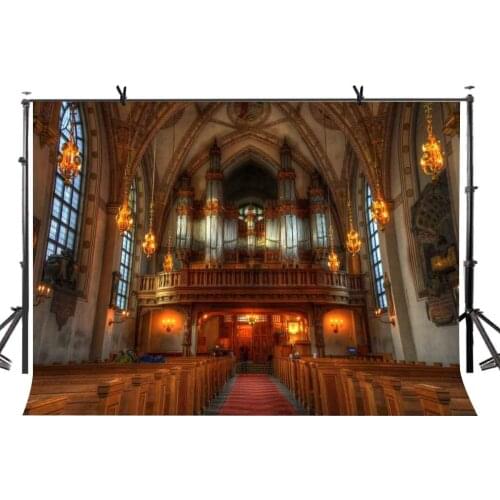 7x5ft Church Backdrop Church Interior Photography Background and Photography Studio Backdrop Props