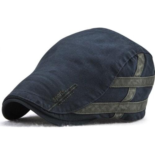 100% Cotton Berets Caps for Men Casual Striped Visors Sun Hats Gorras Planas Unisex Hat