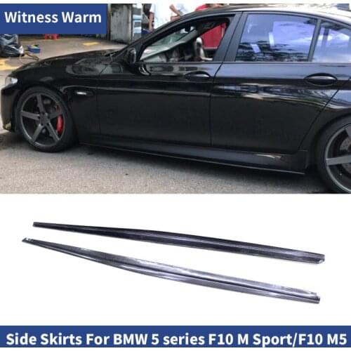 Carbon fiber Side skirts apron Fit For BMW 5-Series F10 M-Sport M-tech & M5 bumper side Lip Splitters 2010-2016