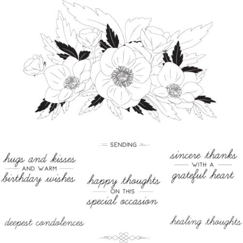 Flower Clear Silicone Stamps for DIY Scrapbooking/Card Making/Kids Christmas Decoration Supplies Popular A1376