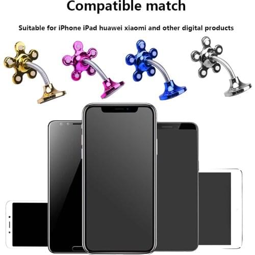 ABS Silicion steel Sucker Stand Phone Holder 360 Degree Rotatable Magic Suction Cup Mobile Phone Holder Car Bracket Smartphone