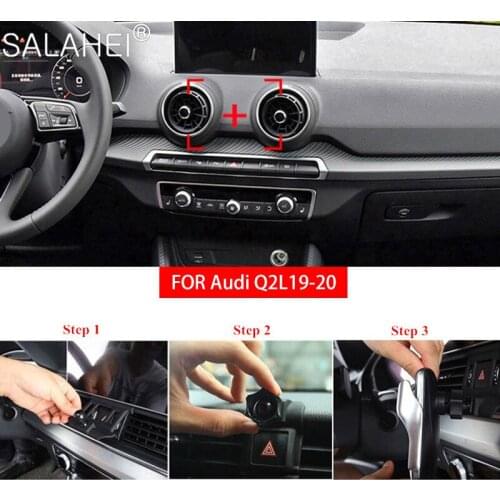 Nice Car Mobile Phone Holder Cell In Dashboard Telephone Stand Bracket Air Vent Accessories For Audi Q2L 2019 2020 Accessories