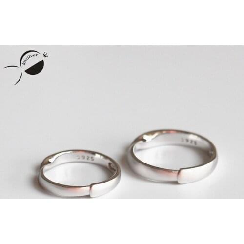 Sterling Silver Rings 925 for Men And Women Wedding Band Lovers Fashion Trendy Couple Ring Engagement Jewelry Silver Rings Lover