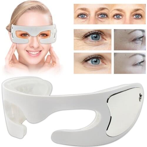 3D LED Light Therapy Eyes Mask Massager Heating SPA Vibration LED Face Mask Eye Bag Wrinkle Removal Fatigue Relief Beauty Device