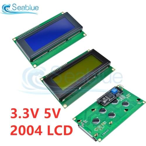 3.3V 5V LCD2004+I2C 2004 20x4 LCD Display Module Blue/Green Screen With IIC I2C Serial Interface Adapter Module For Arduino