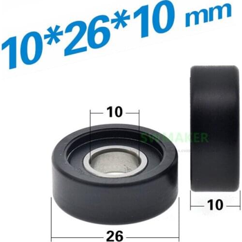 1pcs 10*26*10 mm 6900 plastic covered bearing pulley, POM, door and window / automation equipment guide wheel / drive pulley