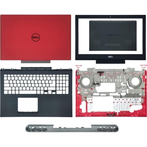 NEW Laptop LCD Back Cover/Front Bezel/Palmrest/Bottom Base For DELL Inspiron 15 7000 7566 7567 Laptop Housing Case Cover Red