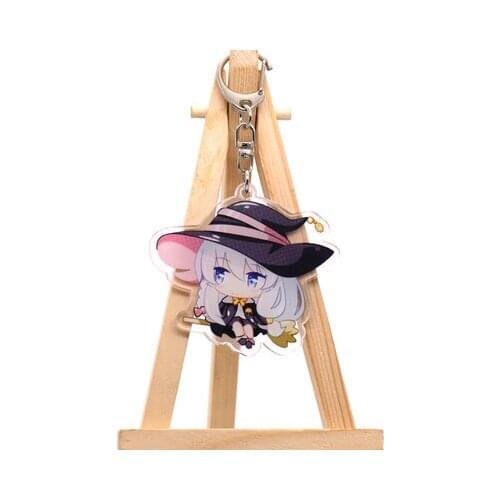 2021 New Anime Wandering Witch: The Journey Of Elaina Acrylic Double-Sided Keychain Itabag Pendant Keyring Xmas Gift Cosplay