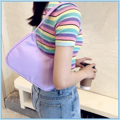 New clutch Womans candy Colors handbags armpit bag niche Hobo baguette bag vintage vintage totes one-shoulder nylon bag SMT215