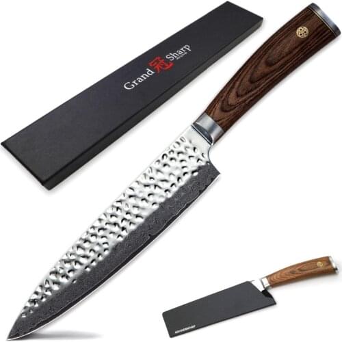 Professional Chef Knives Japanese vg10 Damascus Chef Knife 67 layers Japanese Damascus Kitchen Knives Cooking Tools Gift Box NEW
