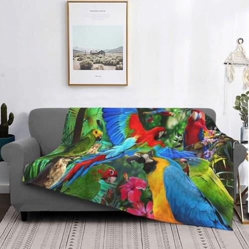 Parrots Throw Blanket Electric Blanket Bed Blankets Plaid Blanket For Sofa Supernatural Bedspread For Bed 2 Person