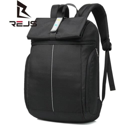 REJS LANGT Casual Mens Backpack Fashion School Bag 14/15.6 Inch Laptop Mochila Business Waterproof Anti-Theft Travel Back Pack