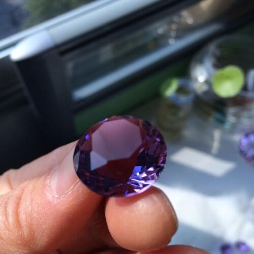 20mm purple Quartz Crystal Glass Diamond Paperweights Crystal Feng Shui Crystals kehribar ham Crafts Home Weding vase Decor gift