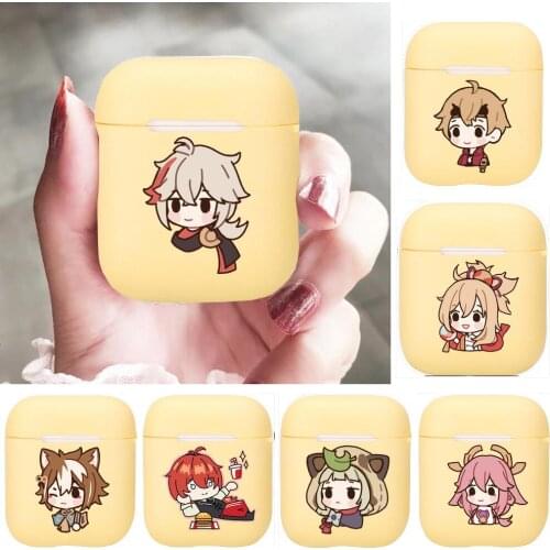 Genshin impact Silicone Case For Apple Airpods 1/2 Cover Protective Earphone Case Headphones Cases Protective For Apple Cover