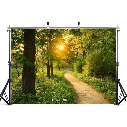Sunlight Walkway Park Photography Backdrop for Photo Booth Portrait Child Baby Shower Kids Vinyl Cloth Background Photo Studio