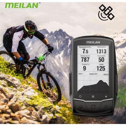 Meilan M1 Bike GPS bicycle Computer GPS Navigation BLE4.0 speedometer Connect with Cadence/HR Monitor/Power meter (not include)