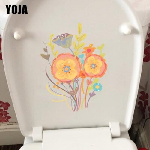 YOJA 18.3*24.4CM Aesthetic Illustration Cartoon Art Bedroom Wall Sticker Bathroom Toilet Decor T1-0481