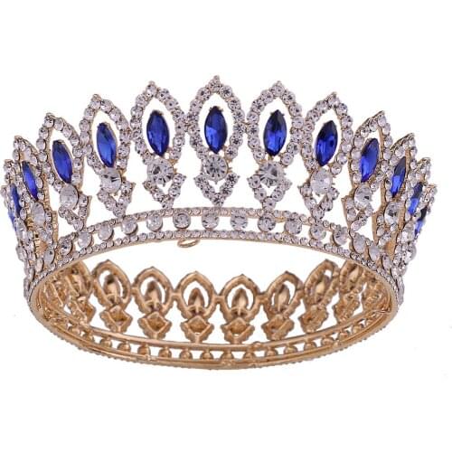 Queen Crown Rhinestone Wedding Crowns and Tiaras for Women Costume Party Hair Accessories Princess Birthday Crown Crystal Bridal