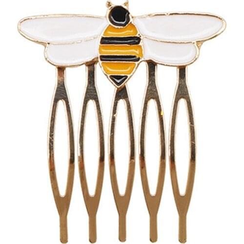 Women Hairpins Miraculous Bee Comb Gold Hair Comb Ladybug Party Supplies Animal Enamel Hair Jewelry Costume