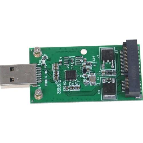 1pc Mini USB 3.0 to PCIE mSATA External SSD PCBA Conveter Adapter Card Computer Connectors Supplies