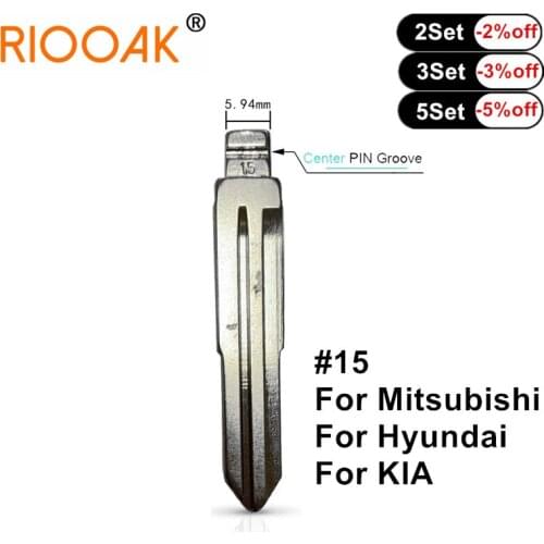 10pcs New Replacement Flip Key #15 KD Key Blade For Mitsubishi Ssangyong MINI Isuzu JEEP Lada Hyundai KIA Car Remote Key Blank