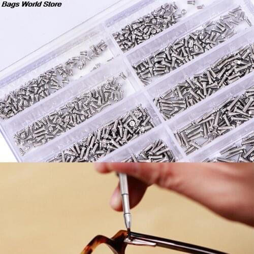 1000pcs/set Stainless Steel Glasses & Watch Screws Assorted Screws For Watch Clock Eye Glasses Watchmaker Repair Part Tool 2021
