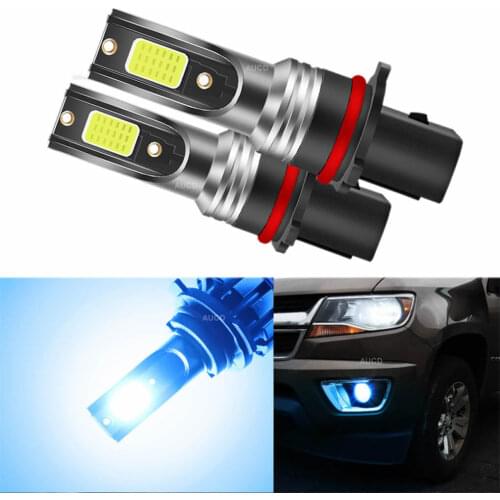 2PCS P13W Universal LED COB Headlight Fog Lamp Kit Cars Ice Blue Mini Bulbs 60W/Pair 6000LM 8000K Car Brightness Bulb Headlamp